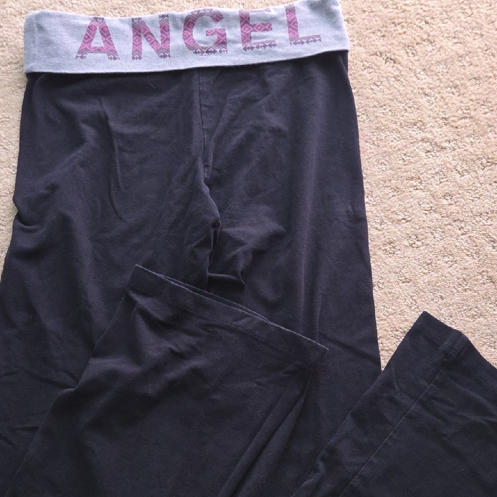 Black Lounge Pants with Gray Waistband